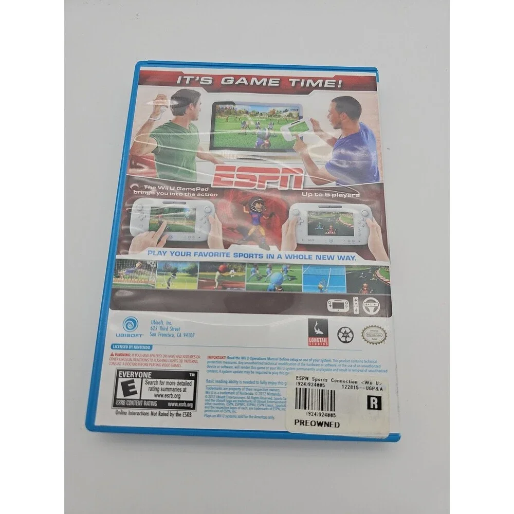 ESPN Sports Connection (Nintendo Wii U, 2012) MANUAL INCLUDED!